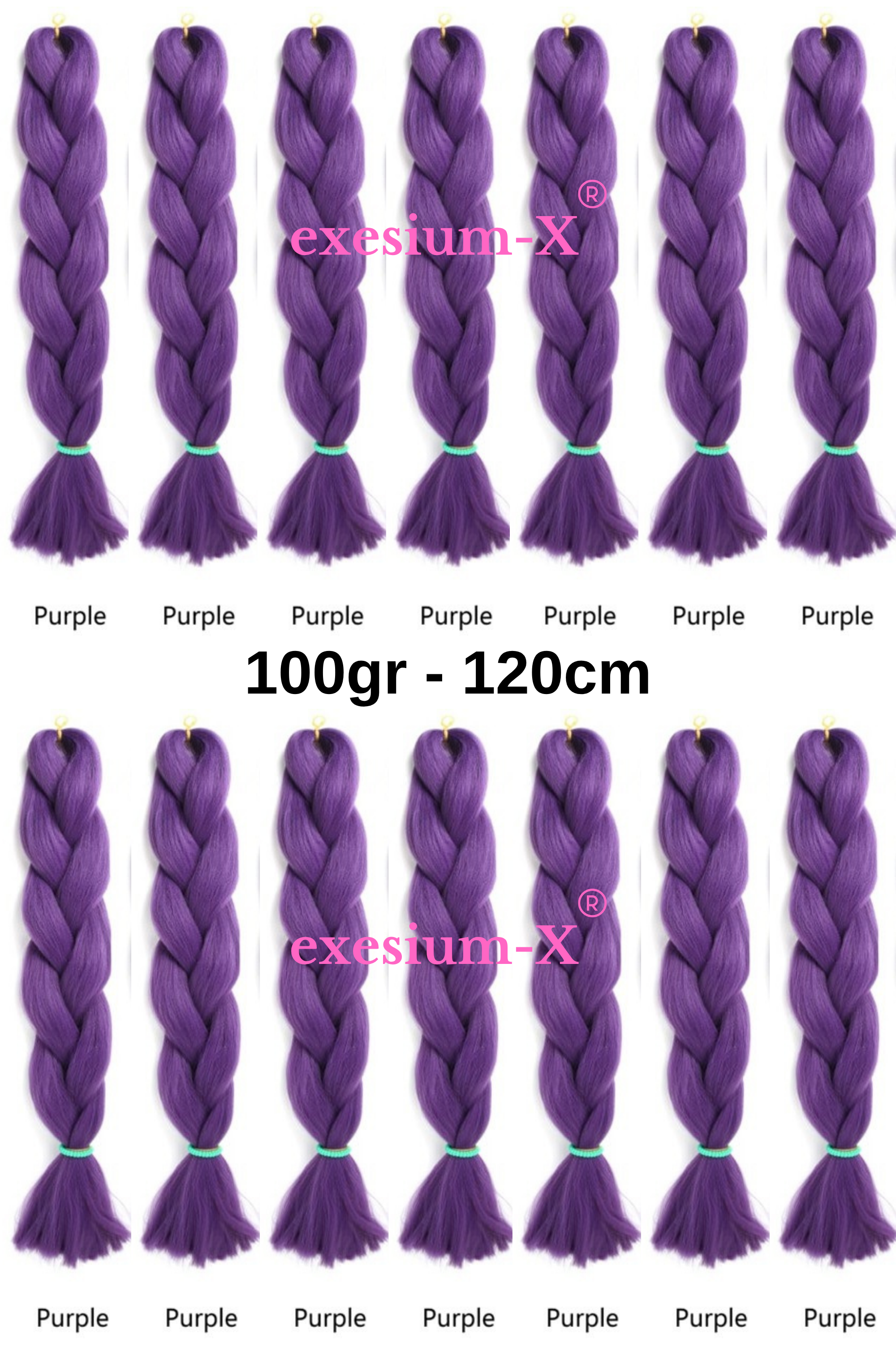 Afrika Örgüsü ve Rasta İçin Sentetik Saç 100Gr # purple