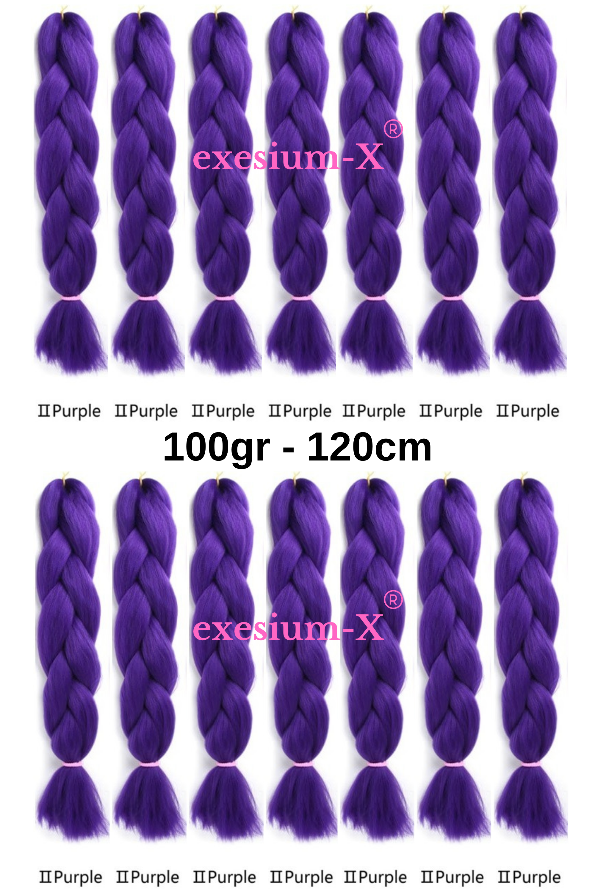 Afrika Örgüsü ve Rasta İçin Sentetik Saç 100Gr # purple2