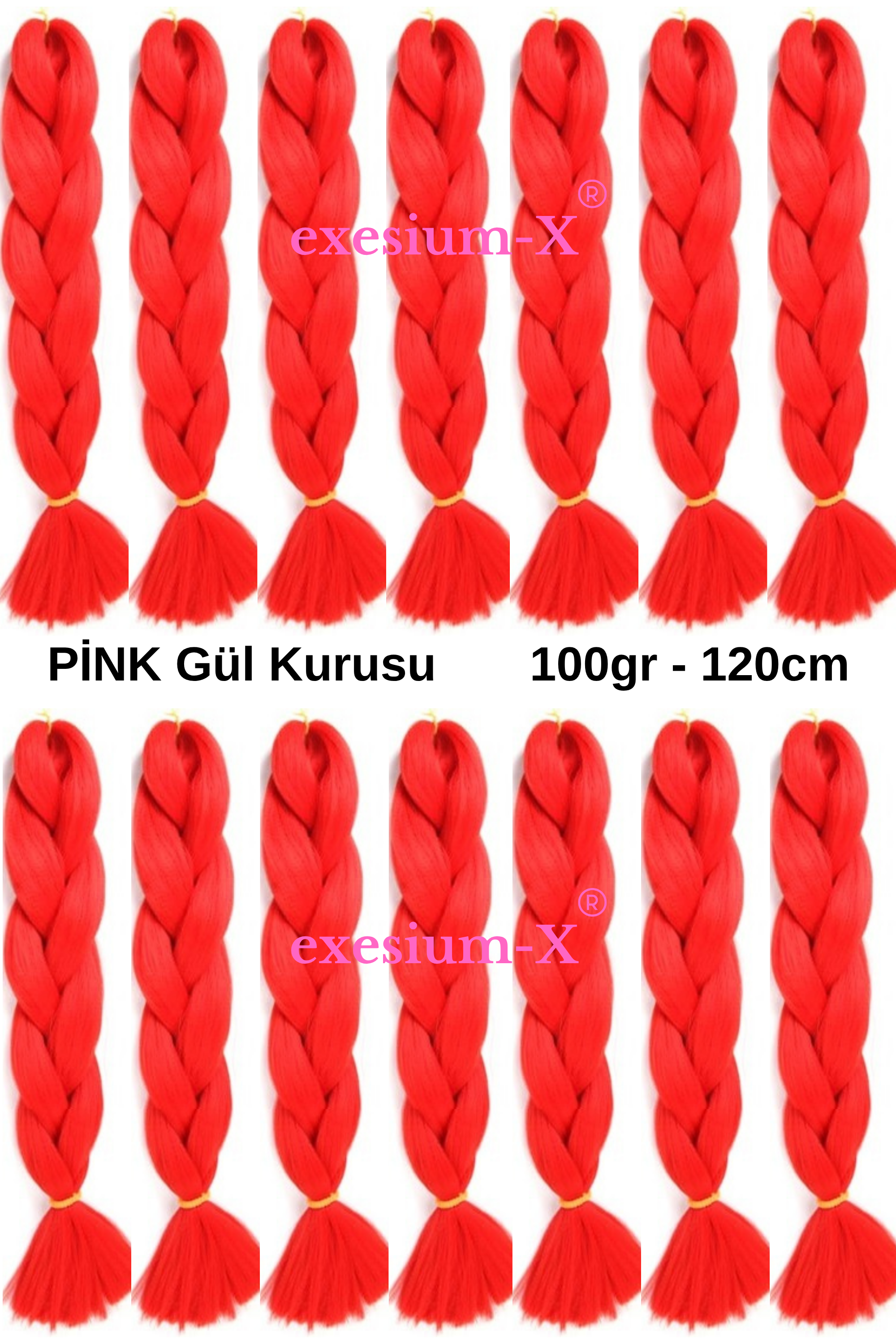 Afrika Örgüsü ve Rasta İçin Sentetik Saç 100Gr Pink