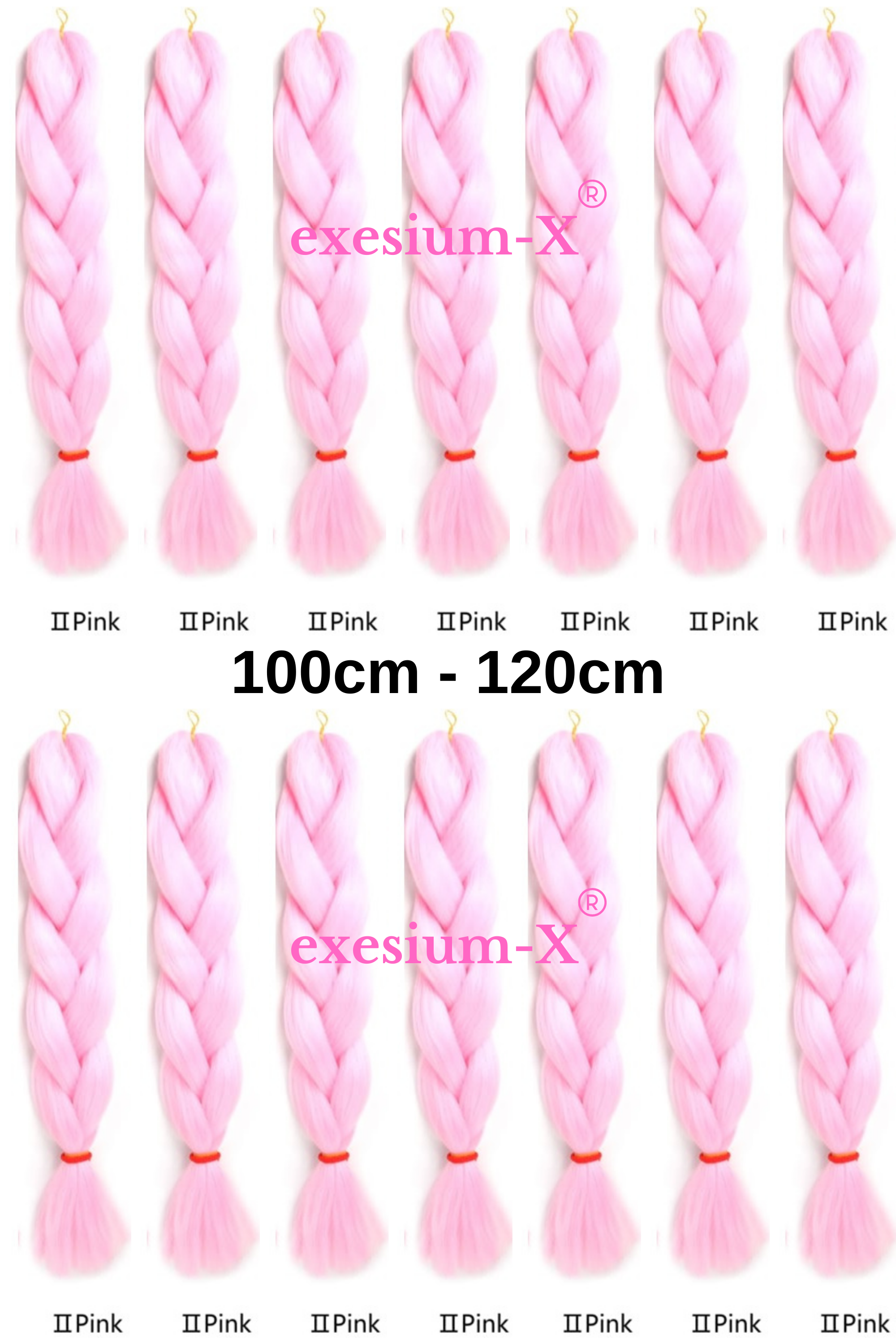 Afrika Örgüsü ve Rasta İçin Sentetik Saç 100Gr Pink2
