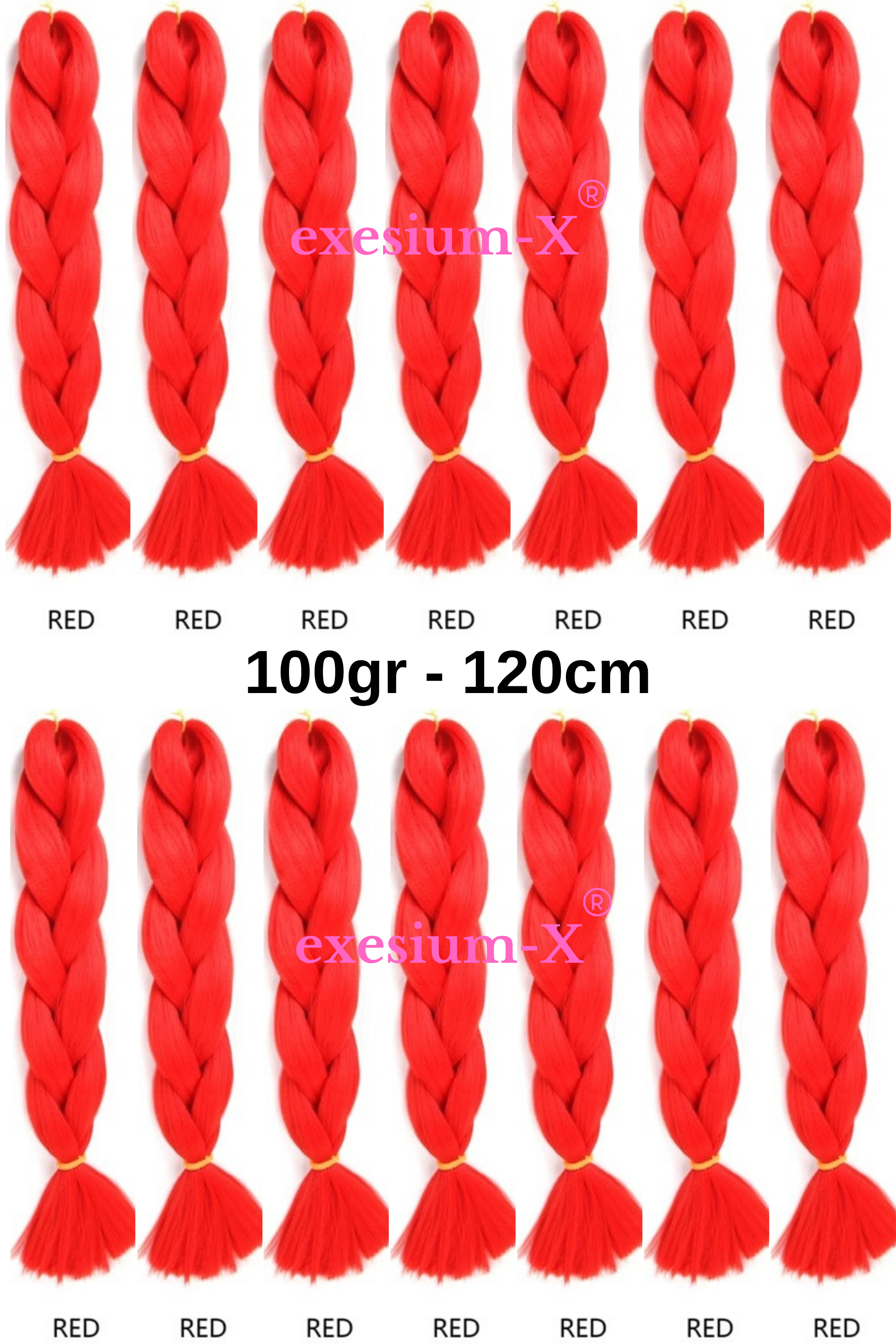Afrika Örgüsü ve Rasta İçin Sentetik Saç 100Gr # red