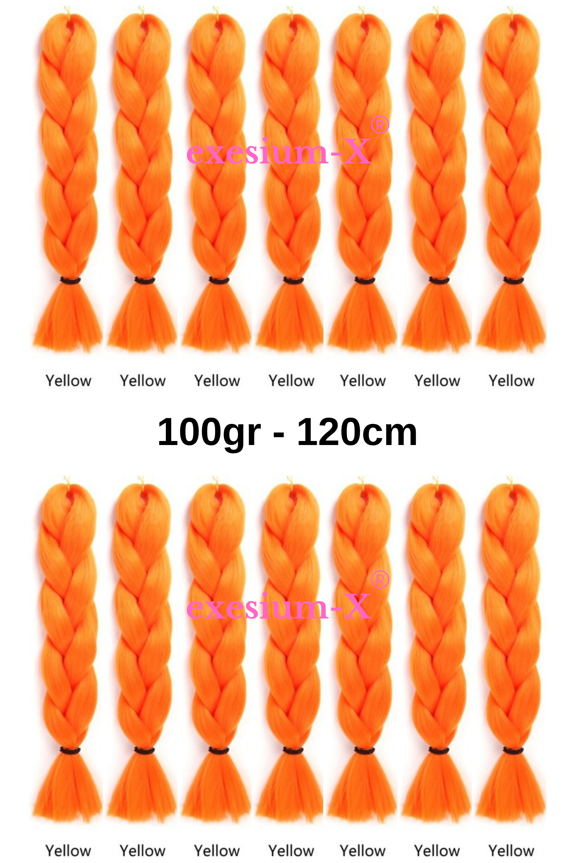 Afrika Örgüsü ve Rasta İçin Sentetik Saç 100Gr # yellow