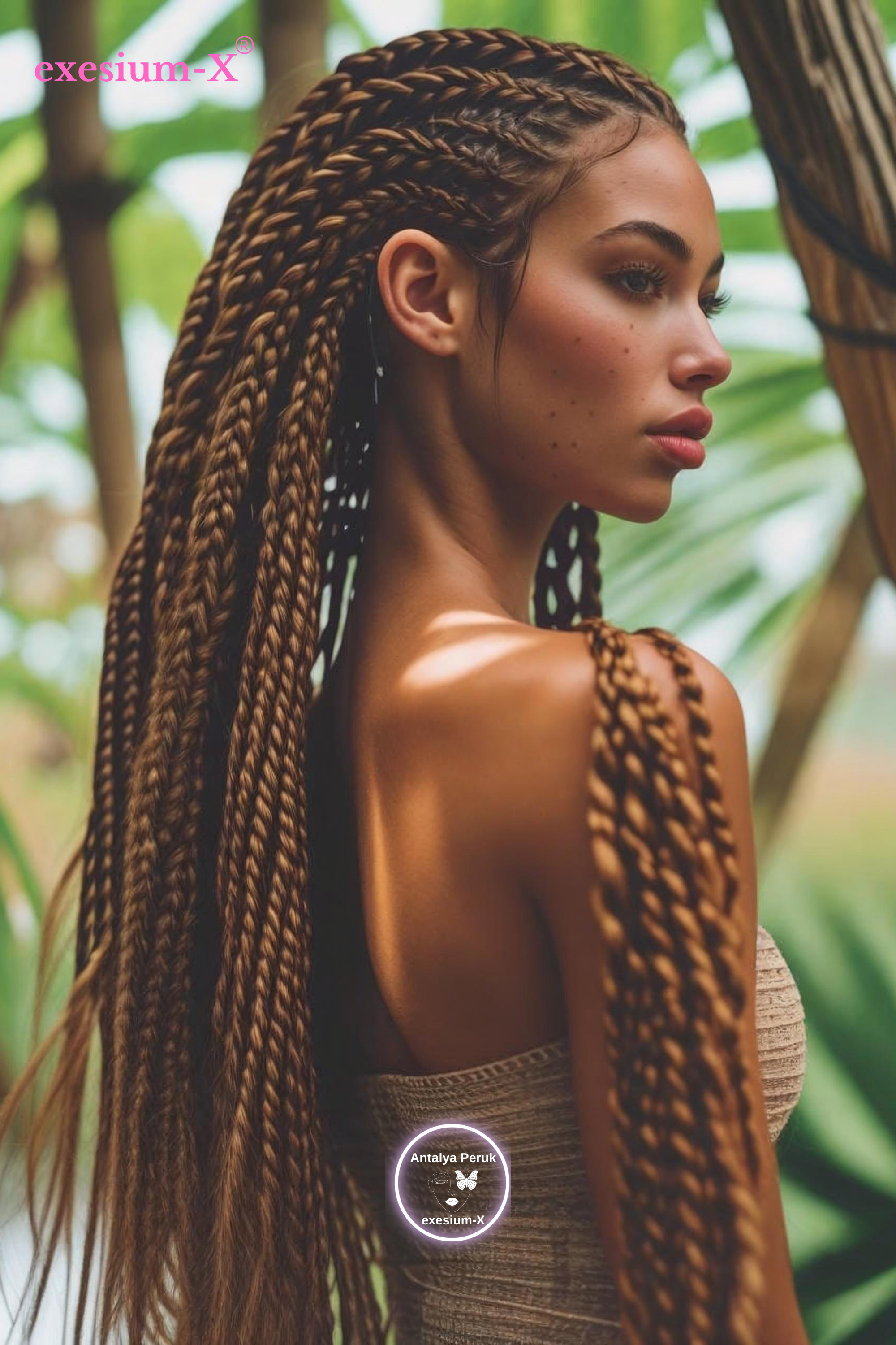 Afrika Örgüsü ve Rasta İçin Sentetik Saç KAHVE KIZIL #33