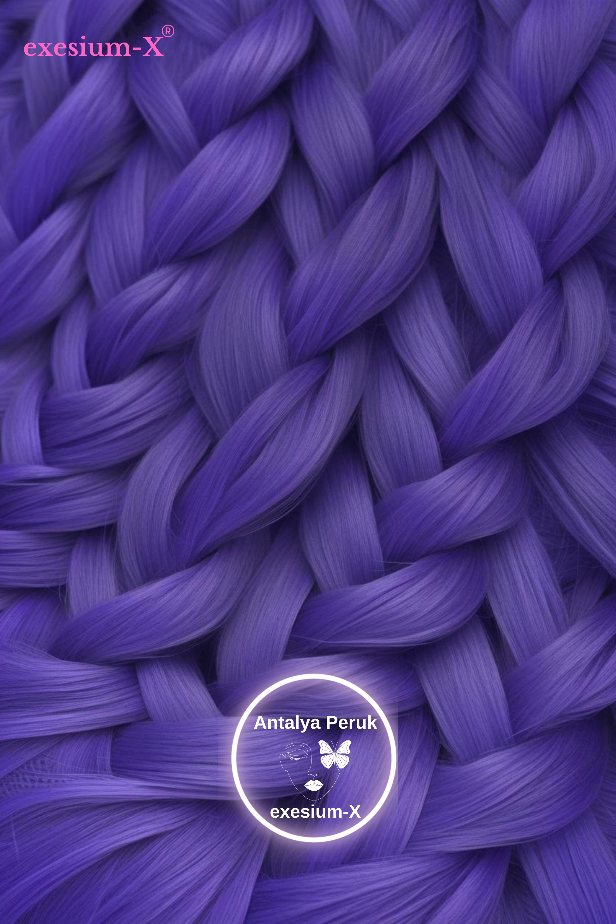Afrika Örgüsü ve Rasta İçin Sentetik Saç ORTA MOR #PURPLE2 100 GR