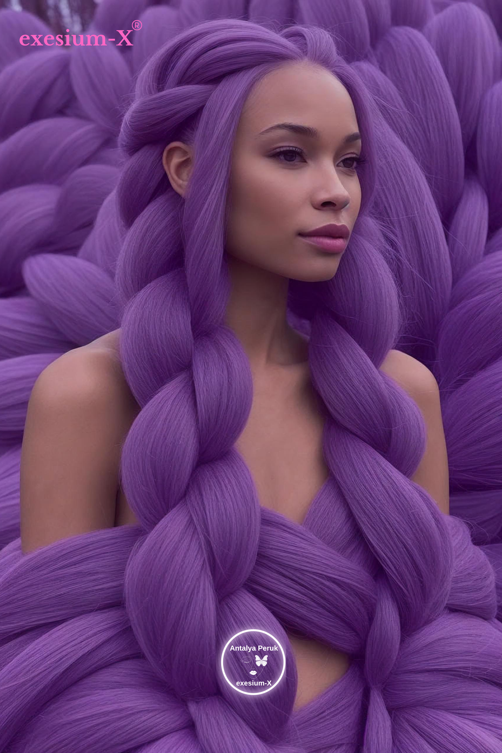 Afrika Örgüsü ve Rasta İçin Sentetik Saç AÇIK MOR #PURPLE3