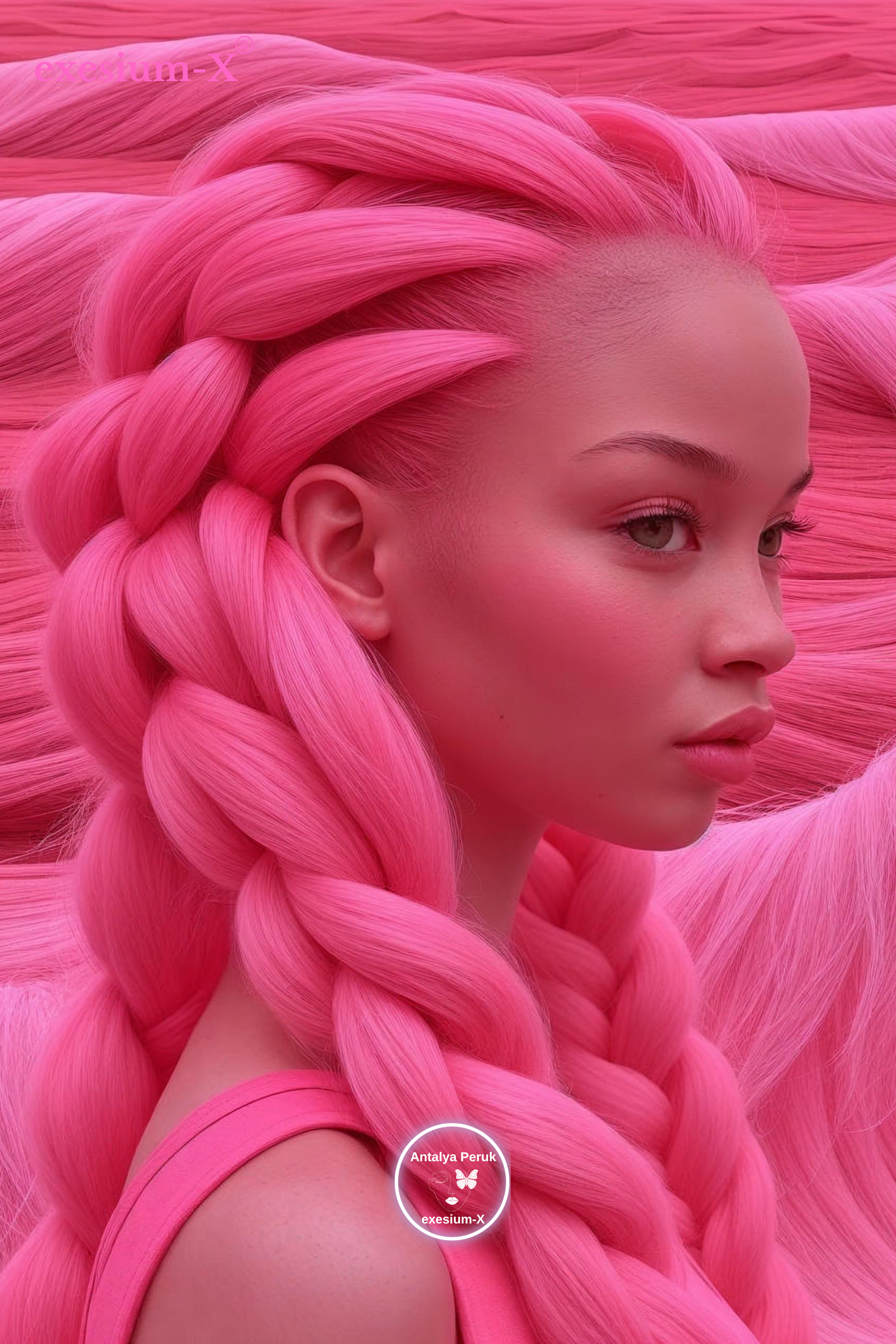 Afrika Örgüsü ve Rasta İçin Sentetik Saç NEON PEMBE #PİNK